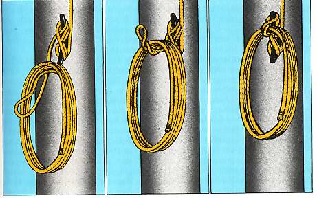 Seil aufhängen an einer Klampe